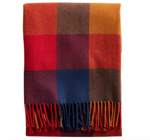 throw blanket in fall colors
