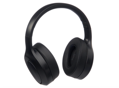 black headphones
