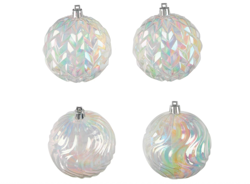 iridescent Christmas ornaments