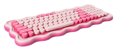 pink wavy wireless keyboard