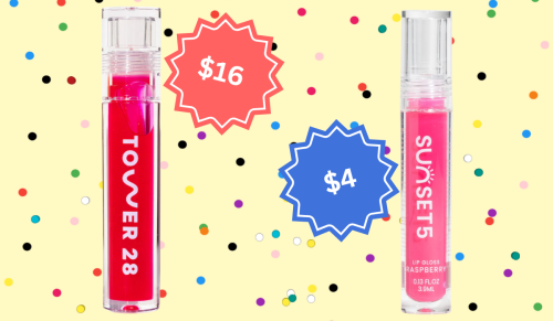 Tower 28 lip oil and Five Below dupe