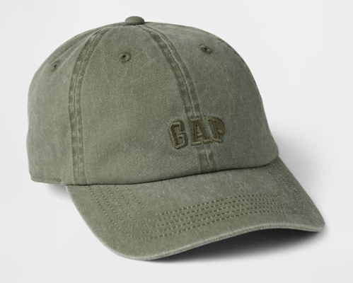 olive green Gap baseball cap