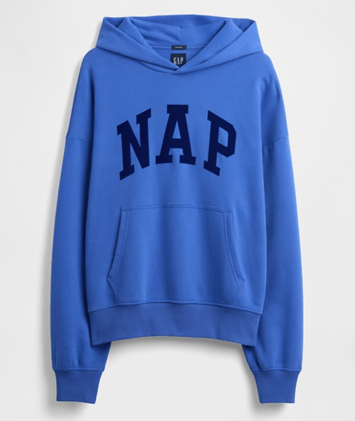 blue Nap hoodie from the Gap