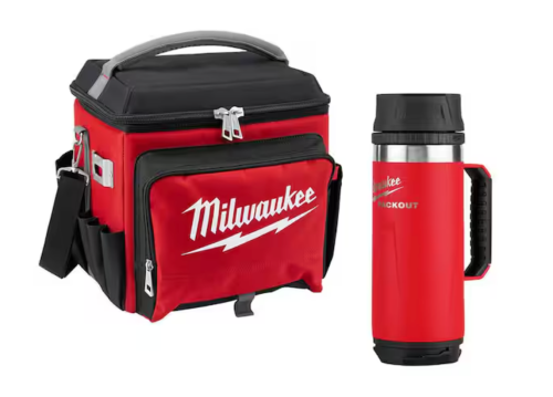 Milwaukee cooler and thermos