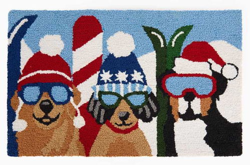 ski dogs doormat