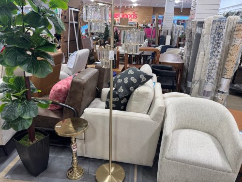 light fixture and side table