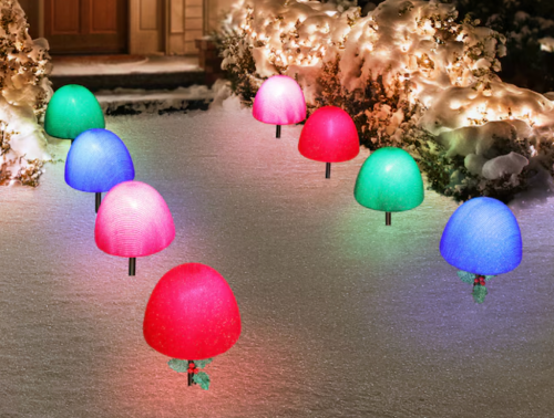 christmas gumdrop pathway lights