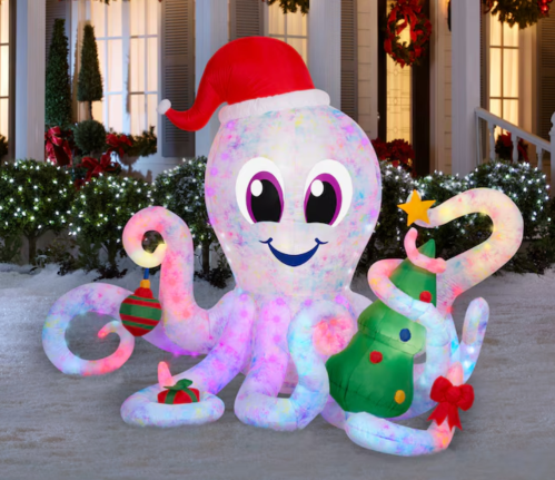 octopus christmas inflatable