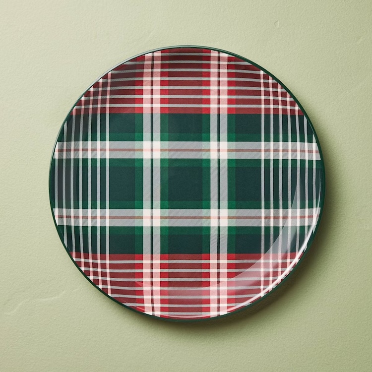 Plaid dinner plate from Target