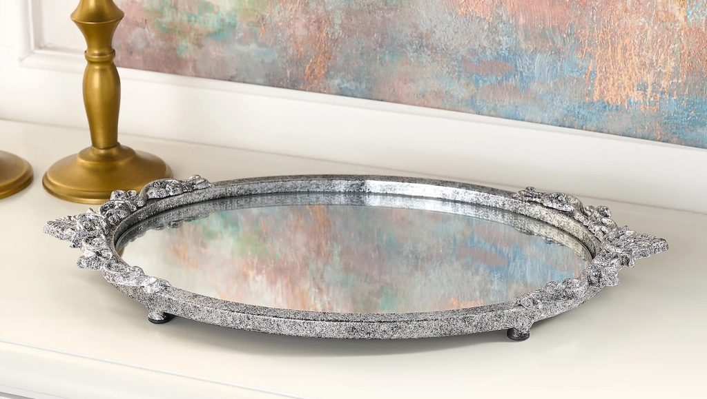 A mirror frame tray from QVC