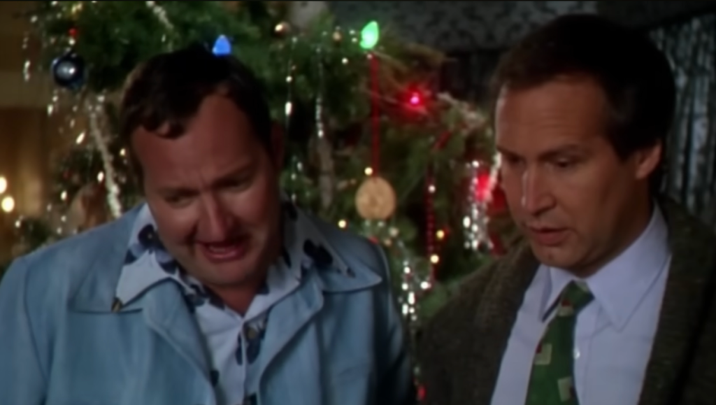 Randy Quaid and Chevy Chase in National Lampoon's Christmas Vacation