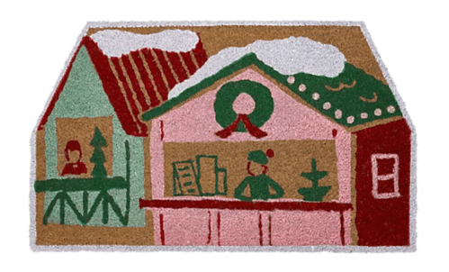 christmas house doormat
