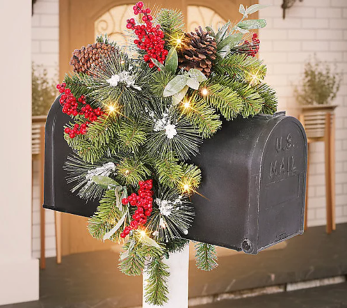 christmas garland for mailbox