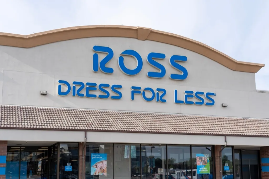 A Ross store in Salt Lake City, Utah, USA, May 12, 2023. Ross Stores, Inc., operating under the brand name Ross Dress for Less, is an American chain of discount department stores.
