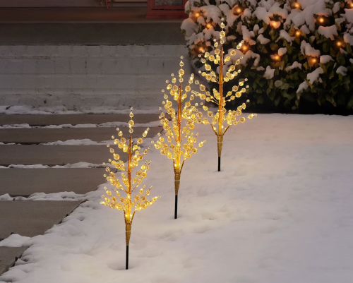 crystal beaded pathway lights