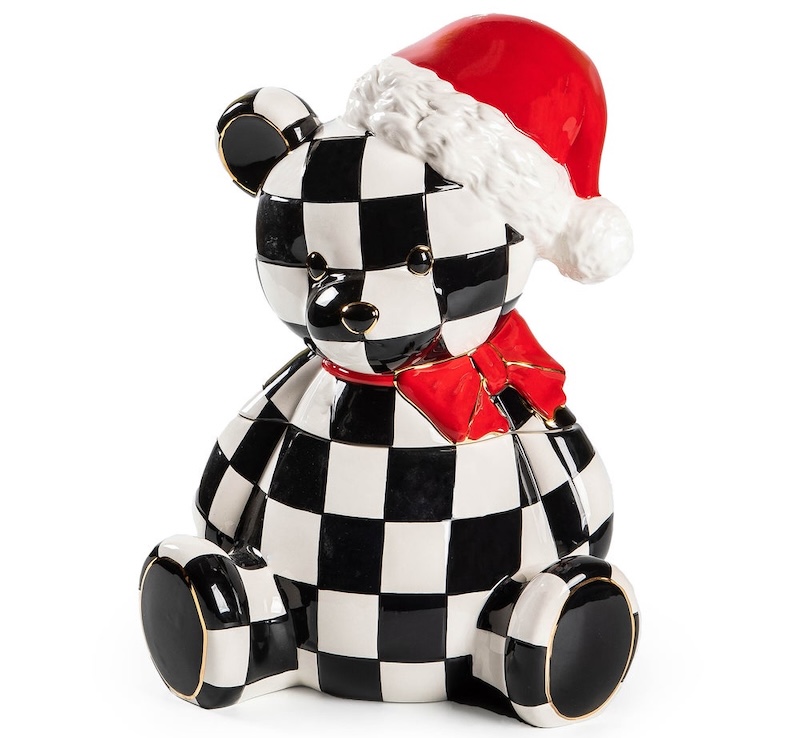 Courtly Santa Bear Cookie Jar