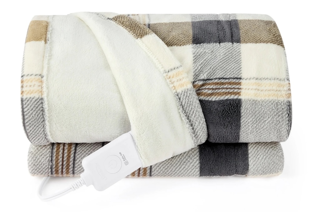 A Sunbeam heated throw blanket