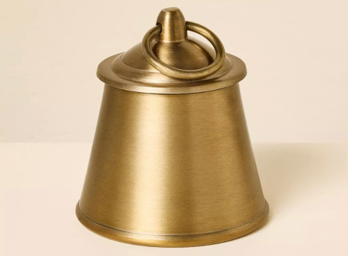 gold bell candle