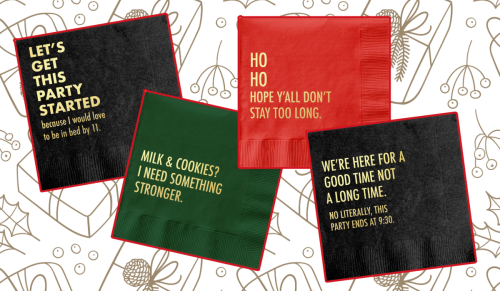 holiday cocktail napkins