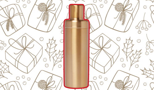 gold cocktail shaker