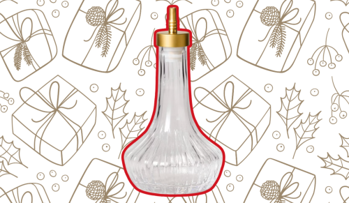 brass and gold bitters shaker