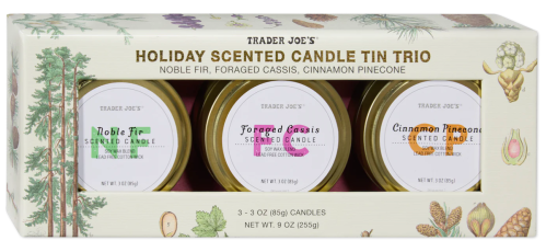 Trader Joe's holiday scented candle trio