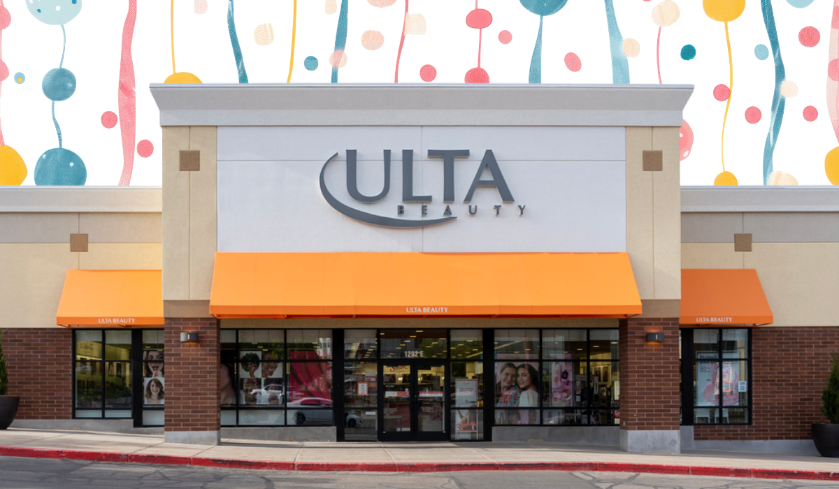 ulta store with a colorful background
