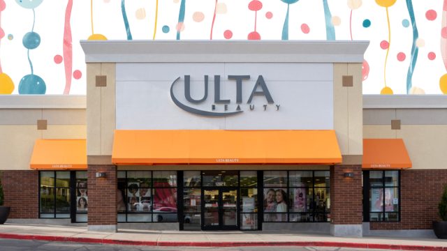 ulta store with a colorful background