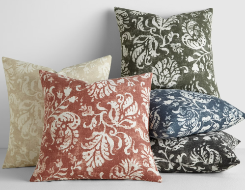 distressed floral throw pillows
