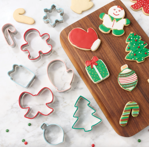 cookie cutters and cookies