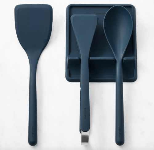 navy blue Greenpan silicone utensils