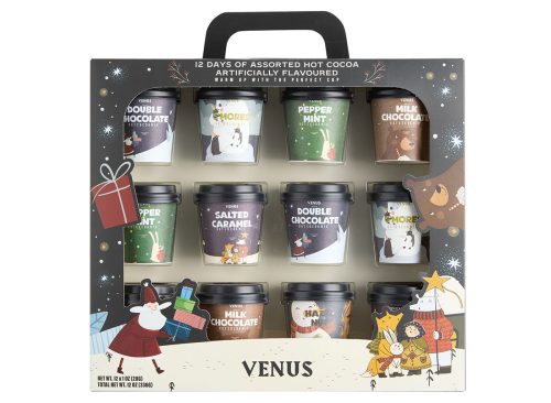 12 Days of Assorted Hot Cocoa Mix Travel Cups