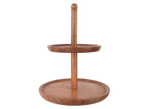 16" Natural 2-Tier Wooden Tray by Ashland®