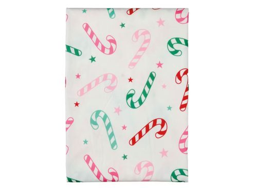 52" X 70" Holiday Vinyl Tablecloth - Candy Canes