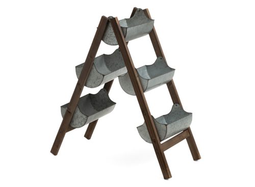 A&B HOME 14x7.5x71.5 Folding Reed Ladder Bucket Plant