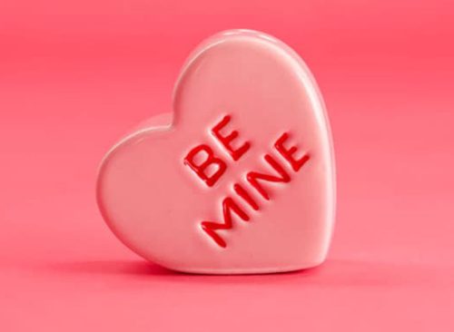 Be Mine Pink Heart Mini Pepper Shaker