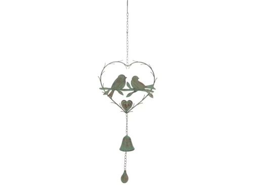 Birds & Hearts Metal Wind Chime