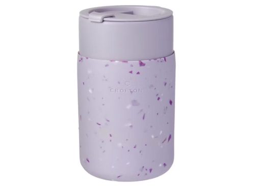 Ceramic & Silicone Terrazzo Travel Mug, Purple