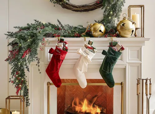 Classic Velvet Bow Stockings