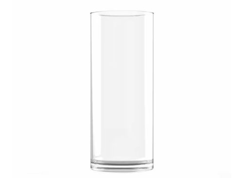 Clear Glass Cylinder Vases, 8.5-in.