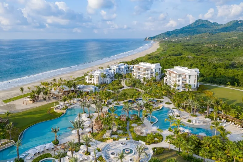 An aerial shot of the Conrad Punta de Mita resort in Mexico