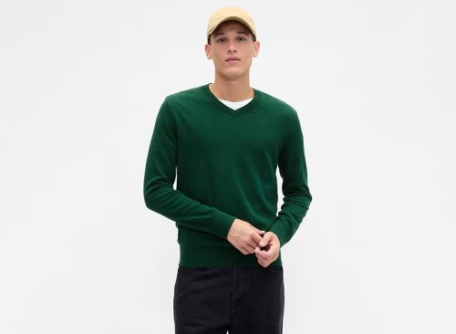 Cotton V-Neck Sweater