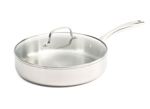 GREENPAN 3.75qt Tri-ply Stainless Steel Covered Saute Pan