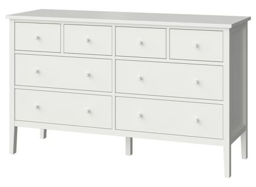 GULLABERG 8-drawer dresser, white/anchor/unlock function