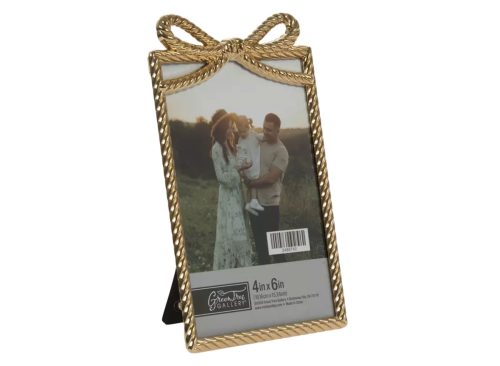 Gold Bow Metal Picture Frame - 4" x 6"
