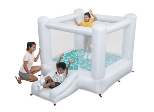 H2OGO! Jump & Joy Kids White Bounce House with Slide and Blower, Indoor/Outdoor, Ages 3+