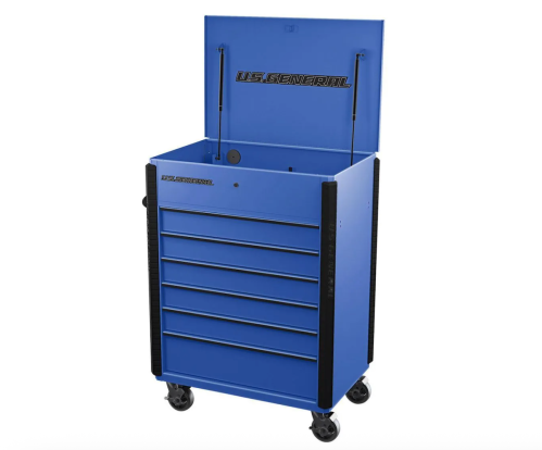 blue service cart