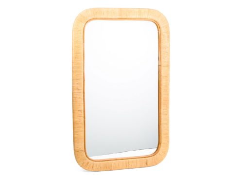 JAMIE YOUNG 38in Kai Natural Rattan Wrapped Wall Mirror