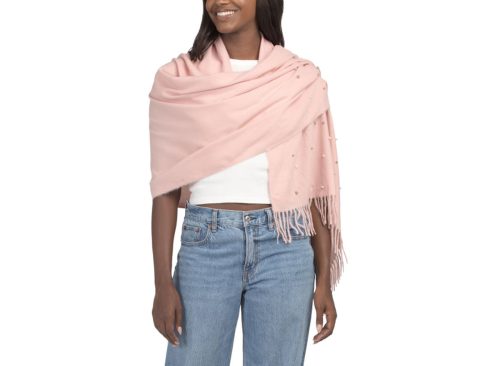 JESSICA MCCLINTOCK All Over Multi Faux Pearl Brushed Scarf
