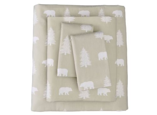 KIRKTON HOUSE King Size Flannel Sheet Set - Bear